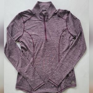 Reebok Heathered Purple Zip-Up Top